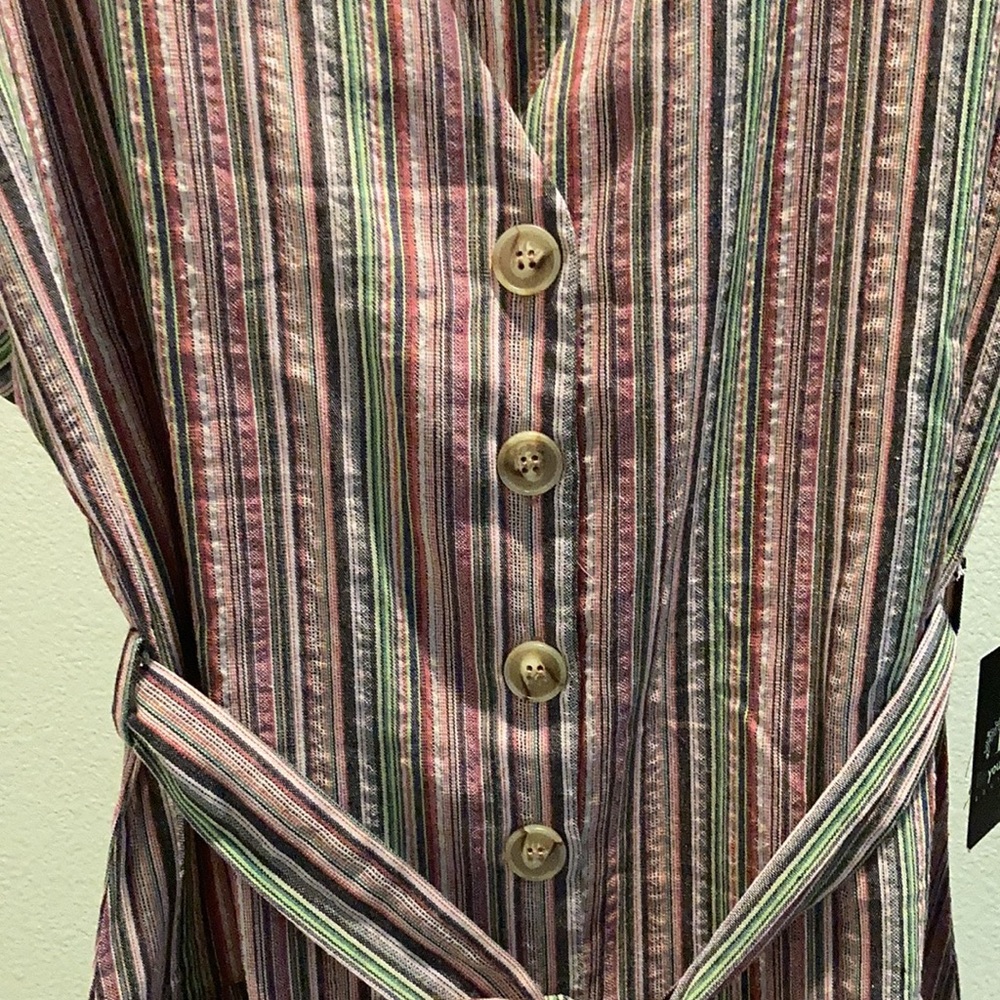 Multi-Colored Linen Jumpsuit - Picture 7 of 7